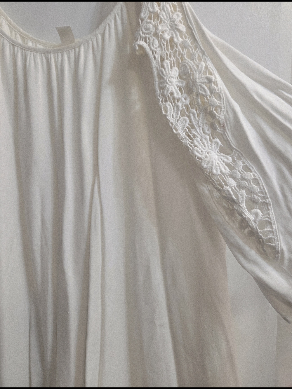 Women's White Lace-Trim Dress